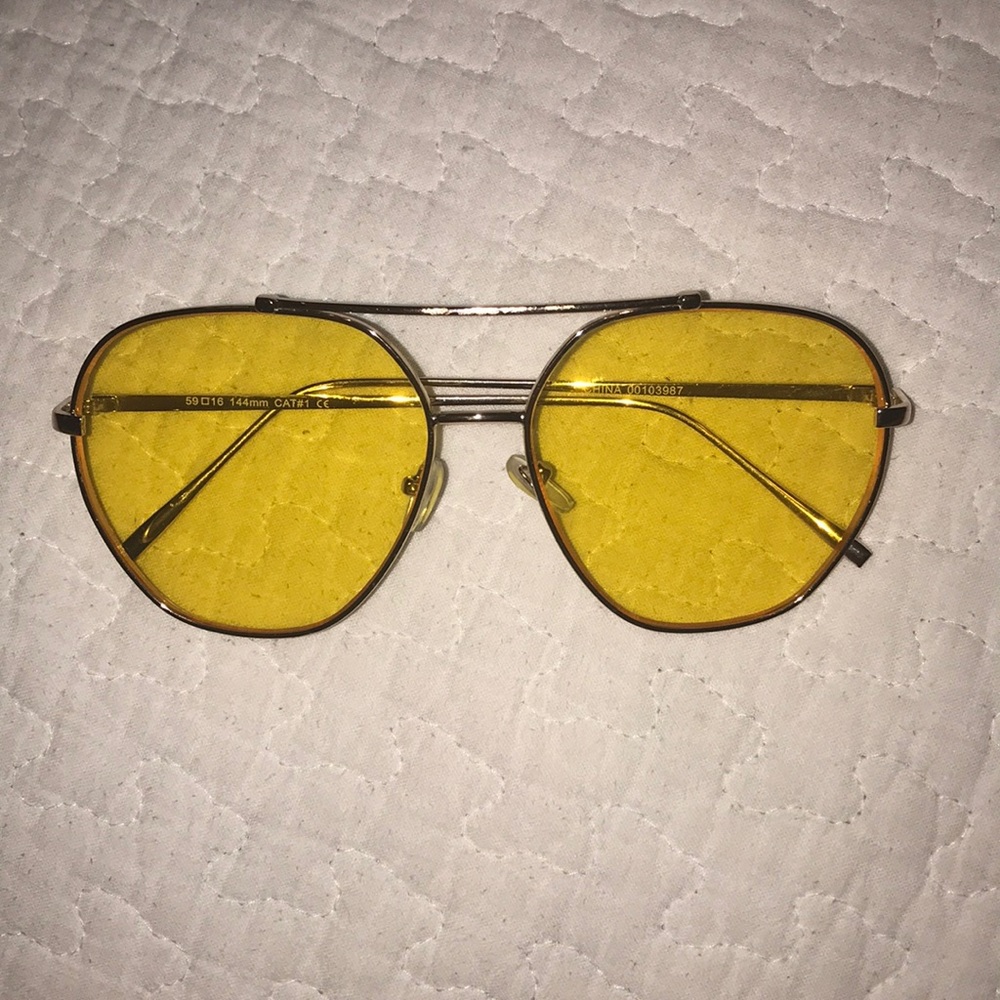 Yellow Colored Lenses Glasses